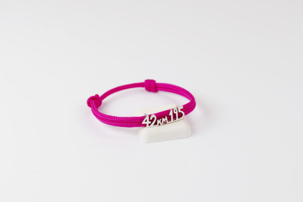 Bracelet "42km195" - Couleur Fushia