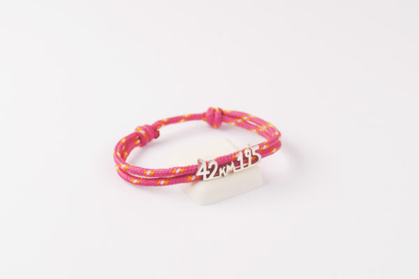 Bracelet "42km195" - Couleur Rose Bicolore