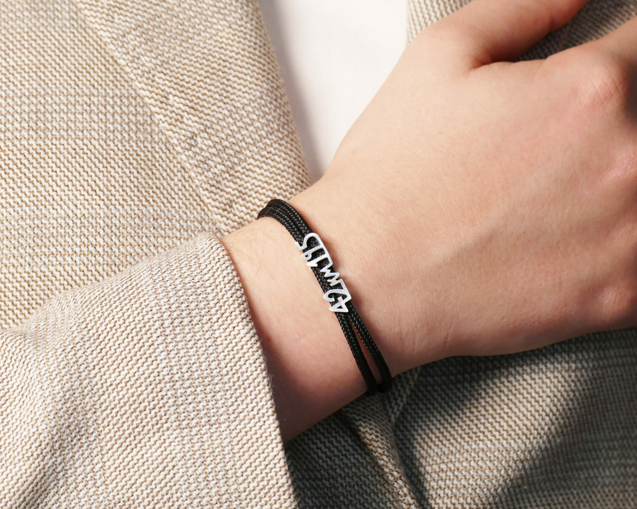 Bracelet "42km195" - Noir